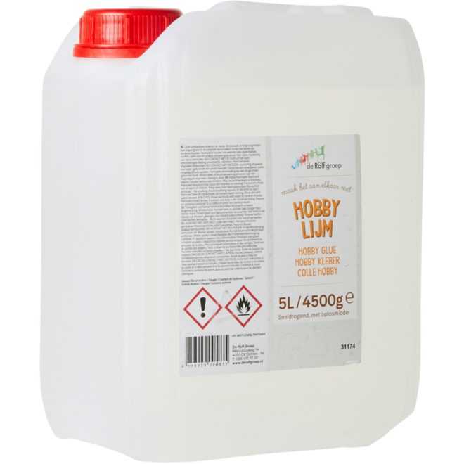 Hobbylijm | de Rolf groep | Top Koll met oplosmiddel, 5 liter