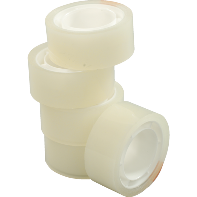 Plakband 19 mm x 10 meter transparant, 8 rol