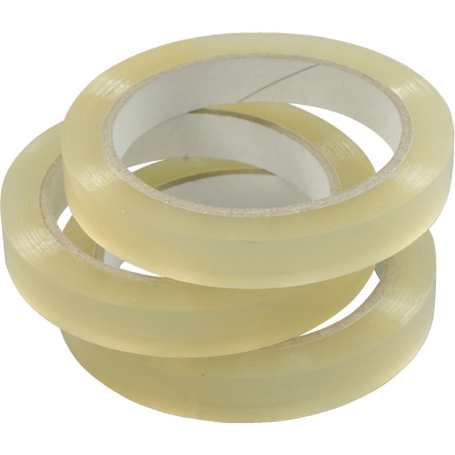 Plakband 19 mm x 66 meter transparant, 8 rol