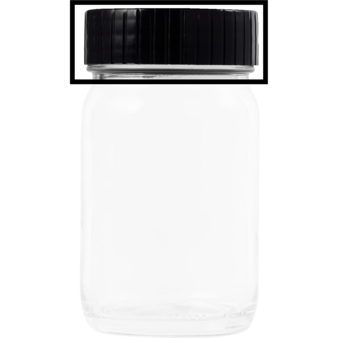 Schroefdeksel voor glazen flacon 45ml