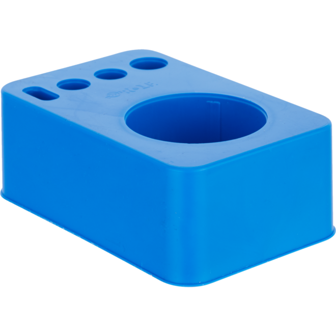 Materiaalblokje kunststof blauw
