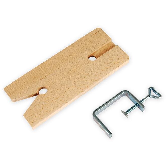 Figuurzaagplank met klem spanwijdte 7,5 cm, 22 x 8 cm