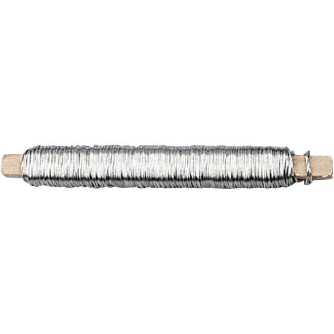 Bloemendraad zilver 0,6 mm, 50 meter