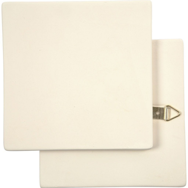 Tegel porselein 13 x 13 cm wit, 10 stuks