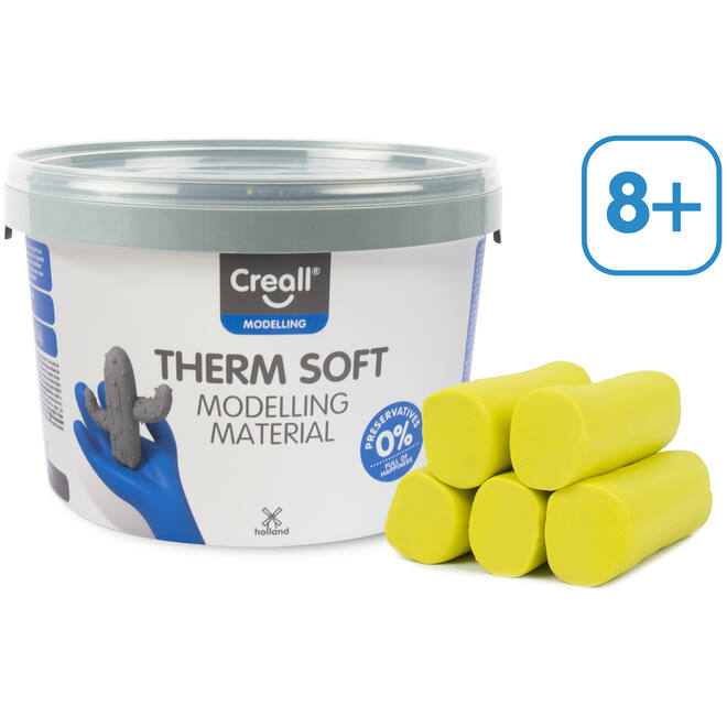 Klei Creall therm soft geel, 2 kg - vanaf 8 jaar