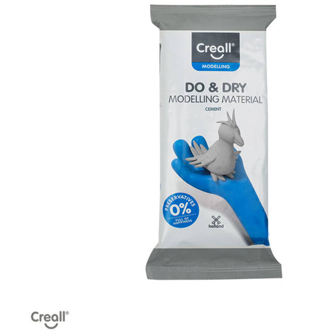 Klei zelfhardend Creall DO&DRY cement look, 500 gr.