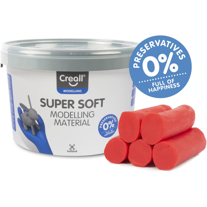 Klei Creall Super soft rood, 1750 gram