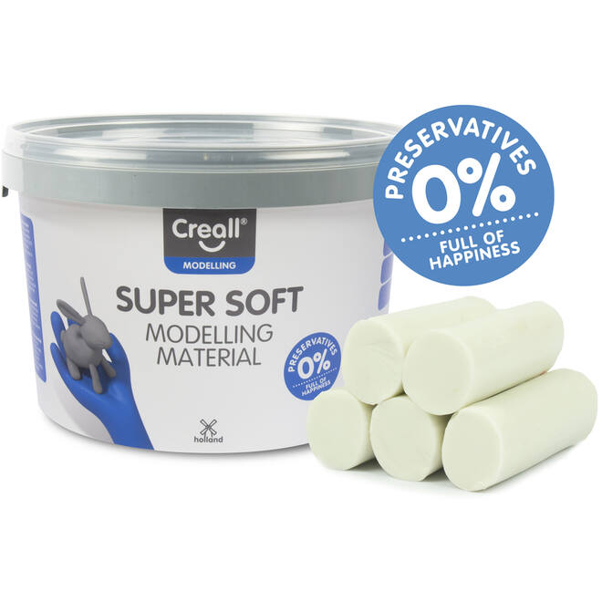 Klei Creall Super soft wit, 1750 gram