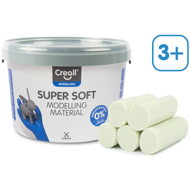Klei Creall Super soft wit, 1750 gram