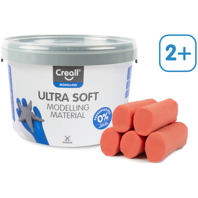 Klei Creall Ultra soft rood, 1100 gram