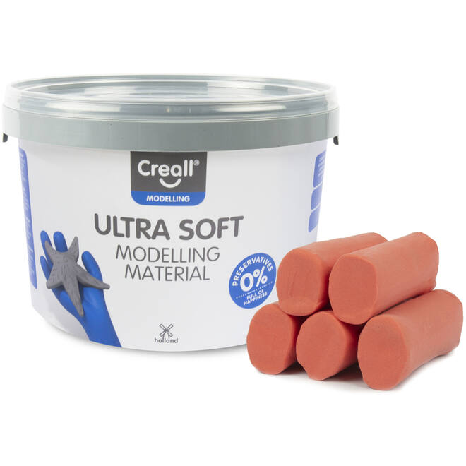 Klei Creall Ultra soft rood, 1100 gram