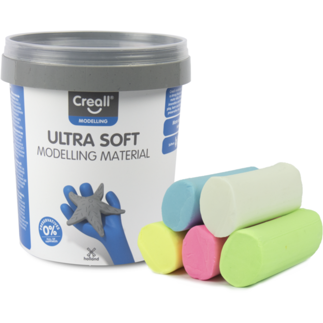 Klei Creall Ultra soft assorti 5 pastel kleuren, 300 gram