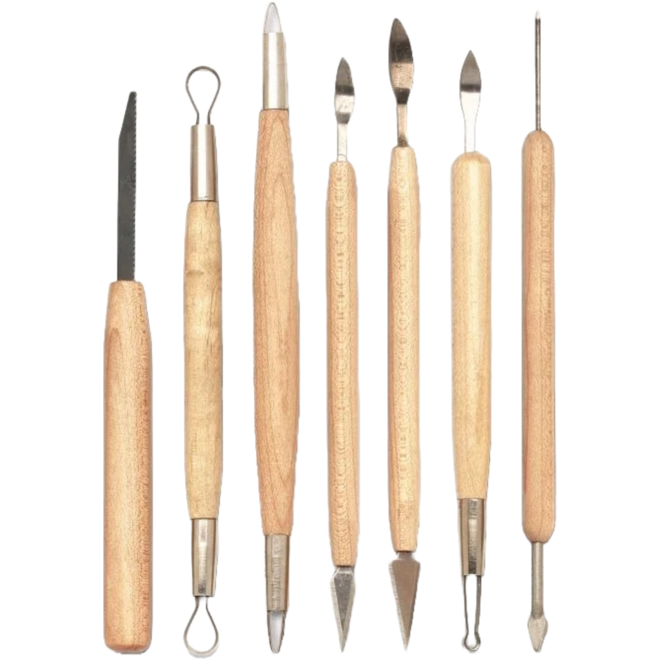 Boetseergereedschapset nr 1 , 7 delig