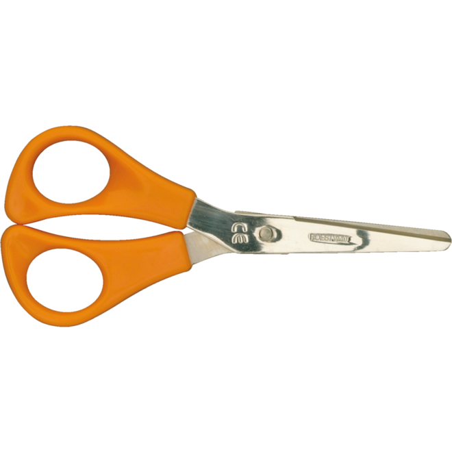 Kleuterschaartje 14 cm linkshandig oranje