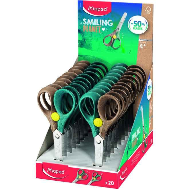 Kinderschaar 13 cm Maped smiling planet met beveiliging
