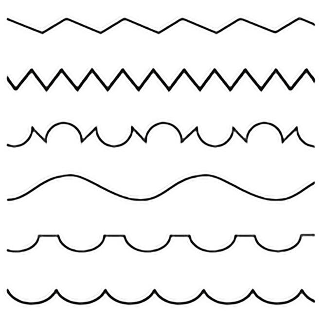 Figuurschaar 14 cm assorti motieven, 6 stuks