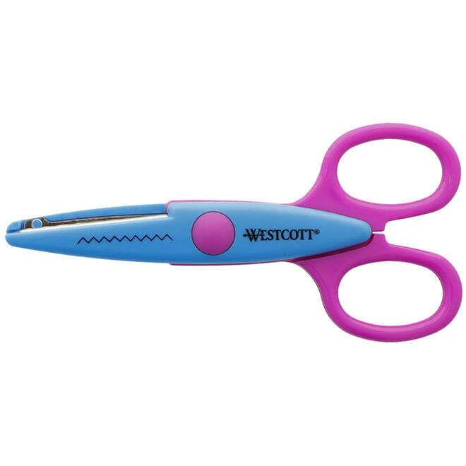 Figuurschaar 14 cm assorti motieven, 6 stuks