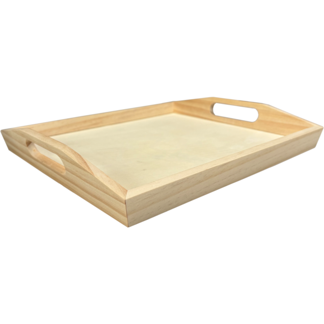 Dienblad hout 27 x 24 x 4 cm,  10 stuks