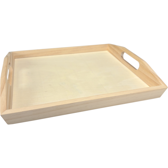 Dienblad hout 27 x 24 x 4 cm,  10 stuks