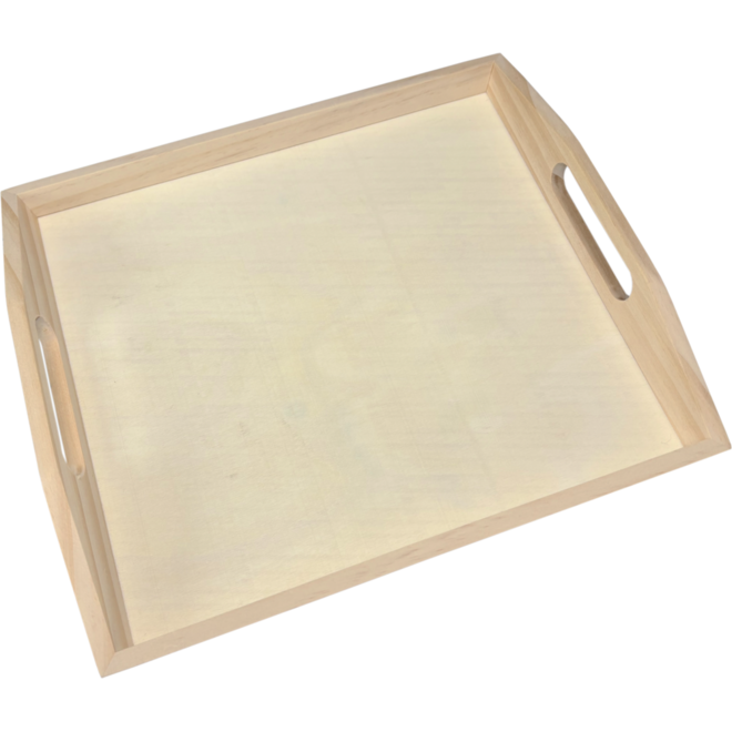 Dienblad hout 27 x 24 x 4 cm,  10 stuks