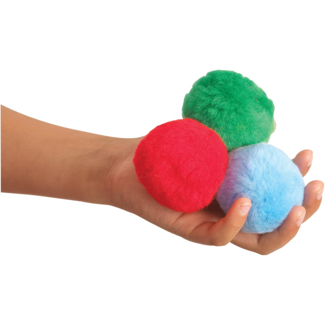 Pompons Jumbo 5 cm assorti, 50 stuks