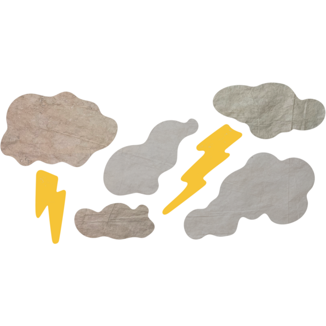 Teken- en verfsjablonen het weer 13 x 23 cm, 10 stuks
