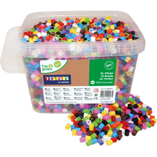 Strijkkralen XL Eco assorti. 5000 stuks
