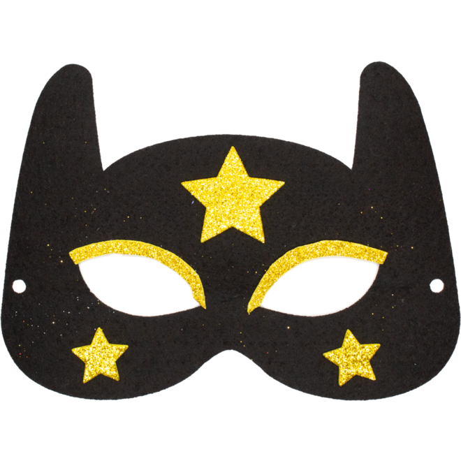Superhelden maskers vilt 18 x 10 cm, 12 stuks