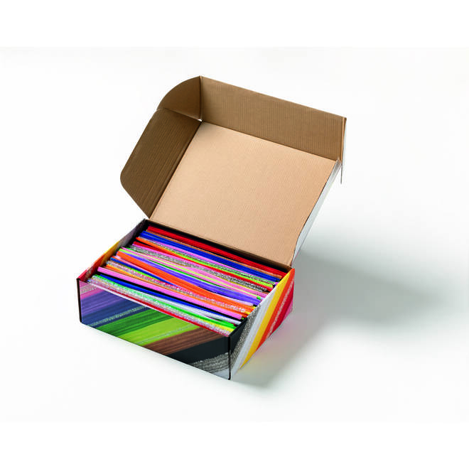 Crea-box chenille 30 cm assorti, 700 stuks