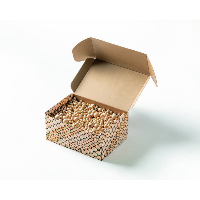Crea-box kralen hout naturel, 1 kg