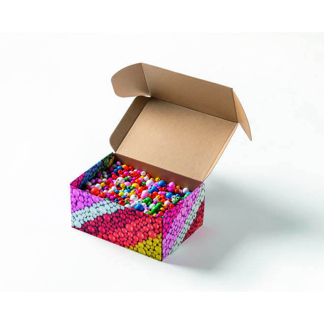 Crea-box kralen hout assorti, 1 kg