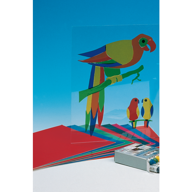 Raamfolie 23 x 33 cm, 10 kleuren 20 vel