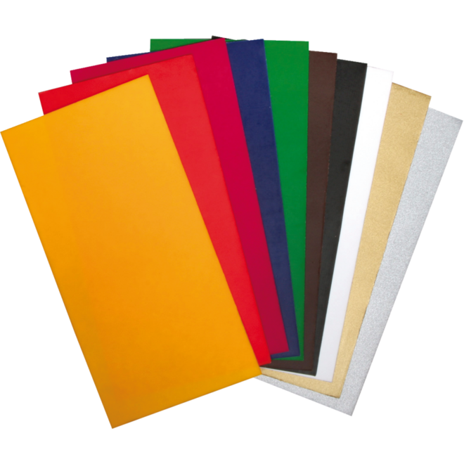 Kaarsendekorwas assorti 10 kleuren 20 x 10 cm