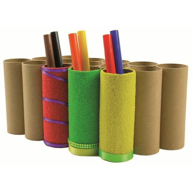 Knutselkokers karton 11,4 x 4,5 cm, 24 stuks