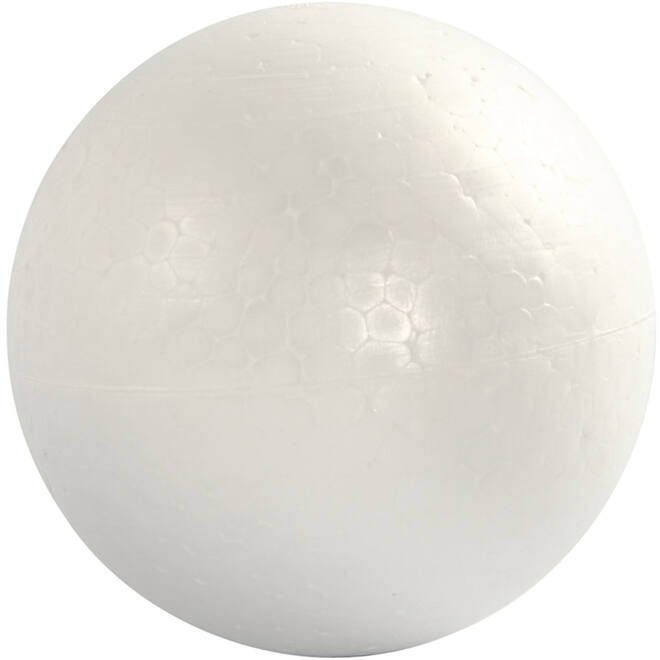 Tempex ballen 5 cm, wit, 5 stuks