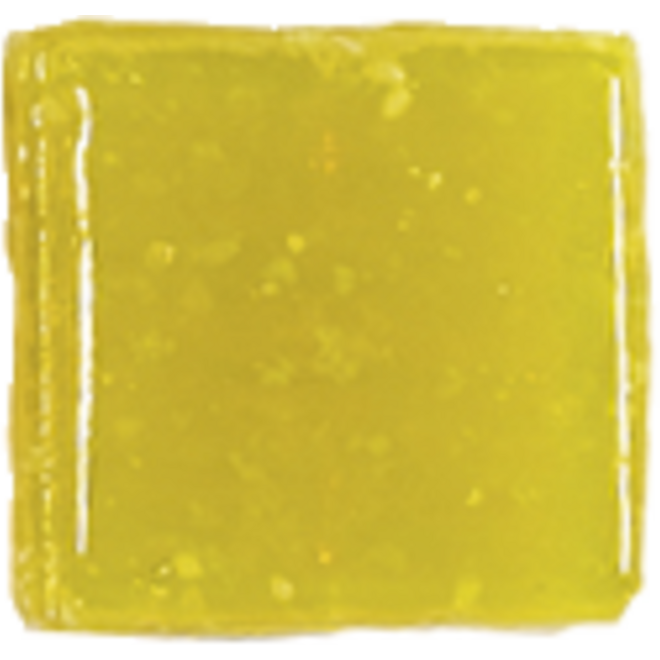 Glasmozaïek geel vierkant 1 x 1 cm, 300 stuks