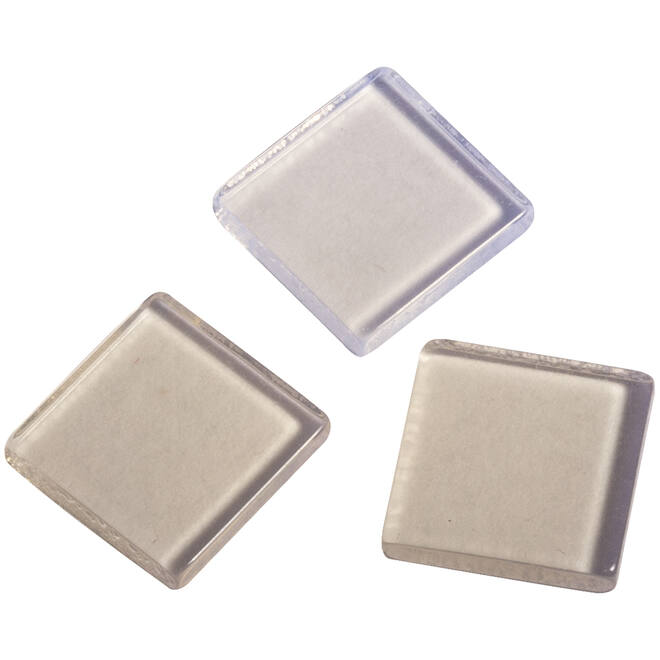 Acrylmozaïek 1 x 1 cm transparant wit-ecru 205 stuks