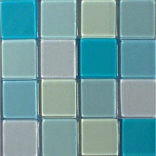 Acrylmozaïek 1 x 1 cm transparant lagune 205 stuks