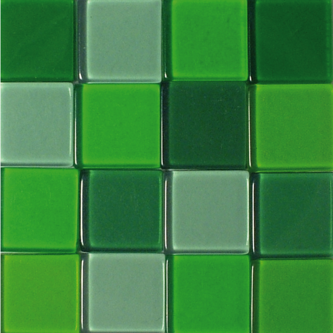 Acrylmozaïek 1 x 1 cm transparant jade 205 stuks