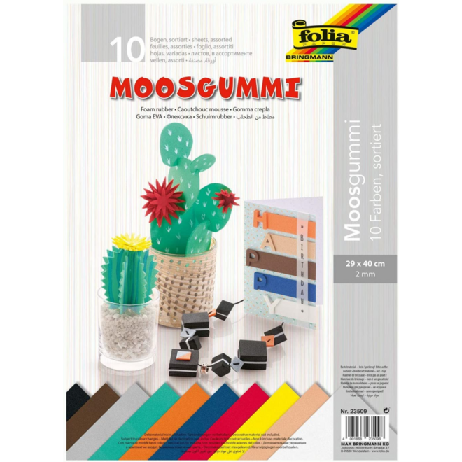 Foamplaat ass. 10 platen 30 x 40 cm