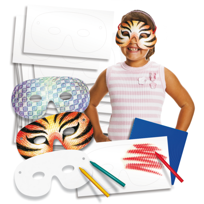 Maskers karton om in te kleuren, 40 stuks