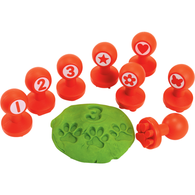 Vormen & Nummer stempels voor klei, set van 26 stuks