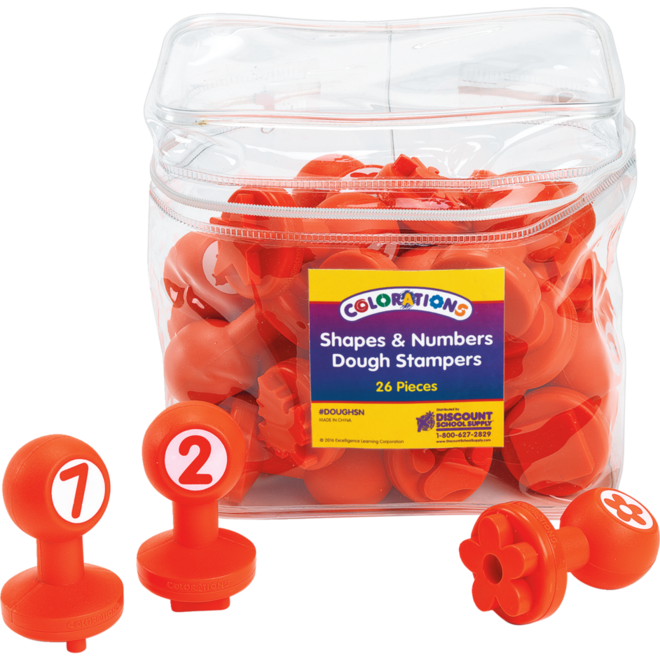 Vormen & Nummer stempels voor klei, set van 26 stuks