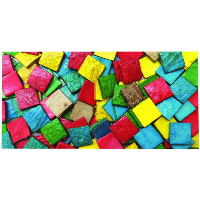 Kokosnoot mozaïek assorti 2 x 2 cm, 150 gram