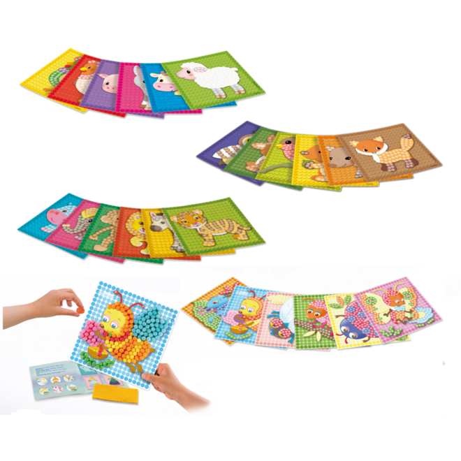 PlayMais® Mosaic kaarten Natuur, 4 sets