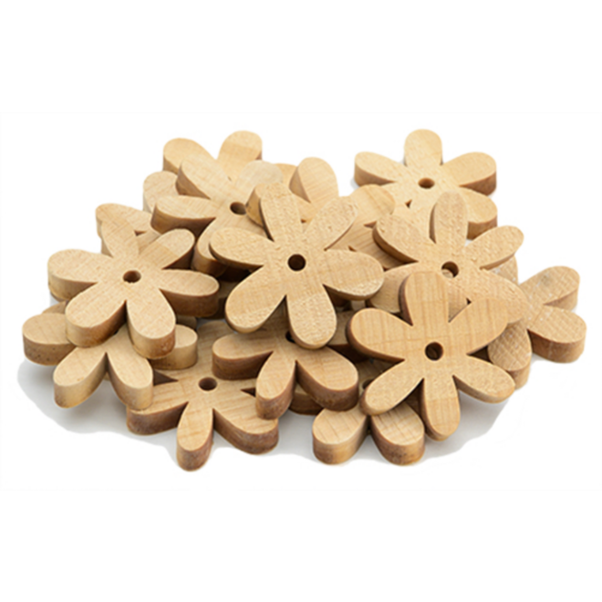 Houten Bloemen madeliefje, 20 stuks