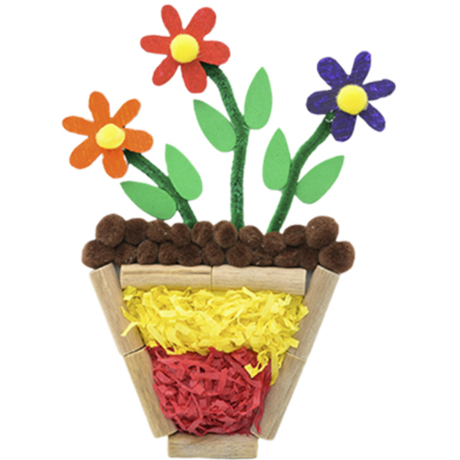 Houten Bloemen madeliefje, 20 stuks