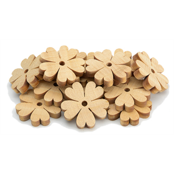 Houten Bloemen klein, 20 stuks