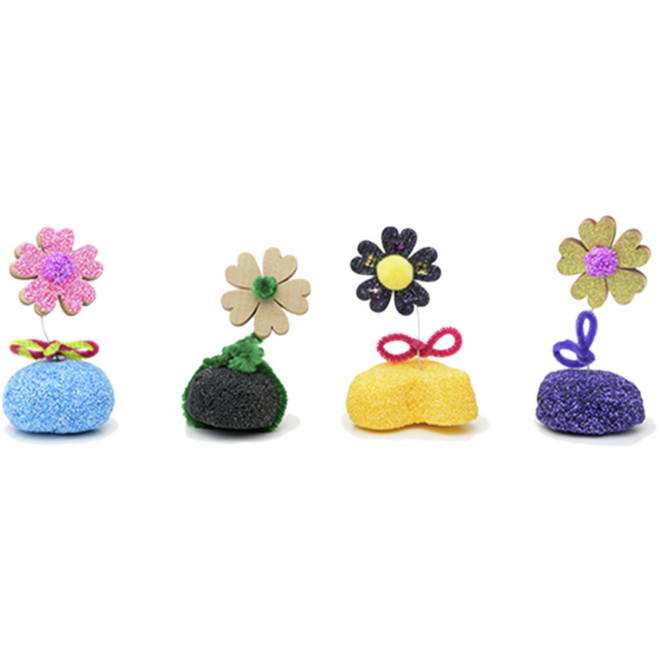 Houten Bloemen klein, 20 stuks