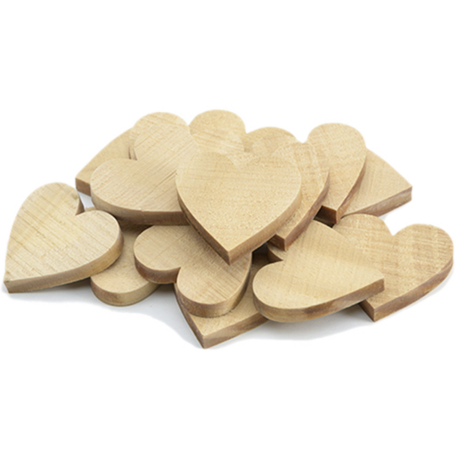 Houten Hart klein, 20 stuks